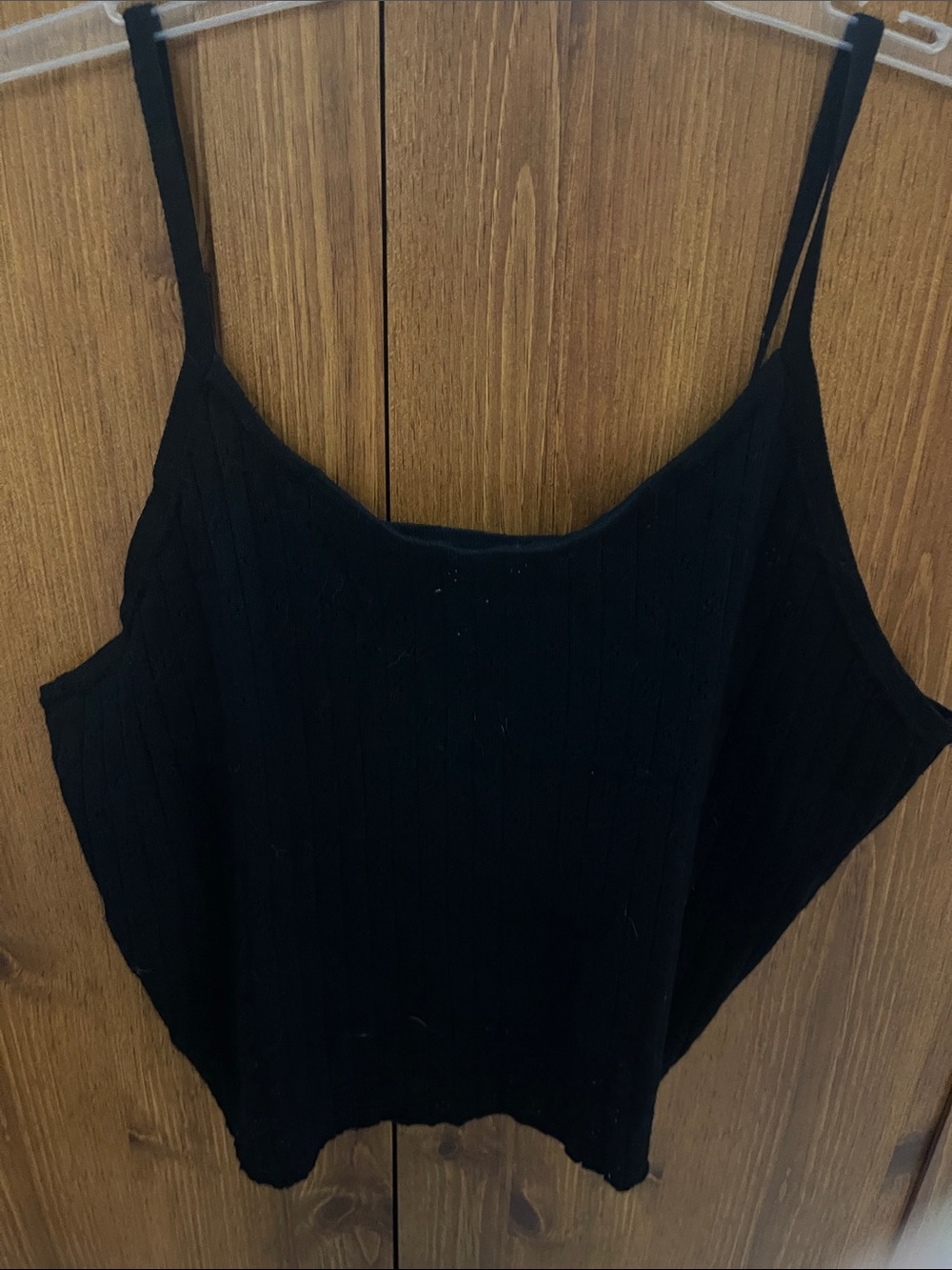No Boundaries Black Ribbed Spaghetti Strap Tank Top